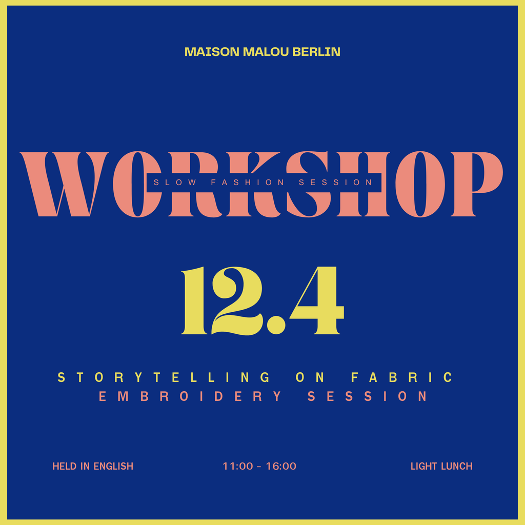 Slow Fashion Session: Embroidery | Sunday Atelier Workshop | April 12th