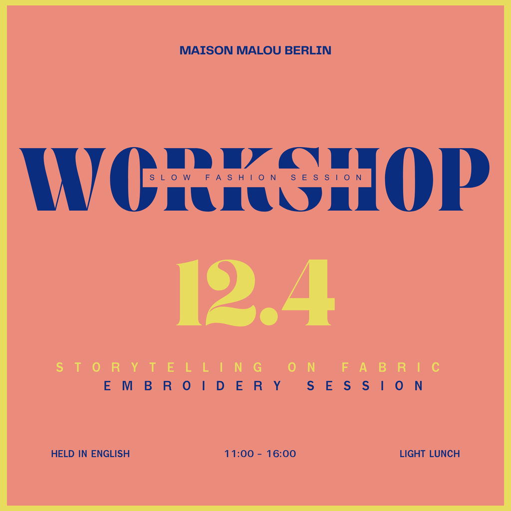 Slow Fashion Session: Embroidery | Sunday Atelier Workshop | April 12th