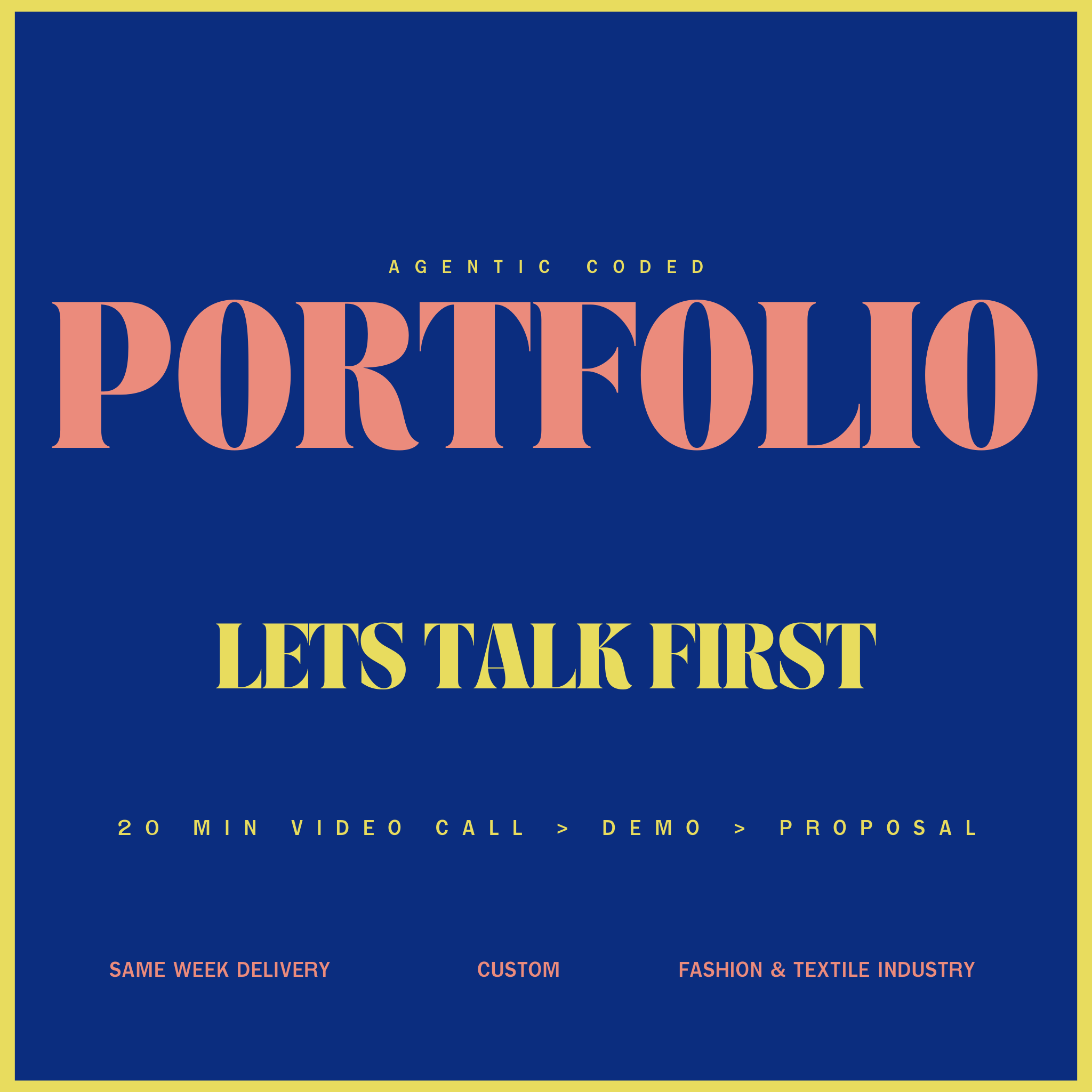 (COMING SOON) Custom Multi-format Portfolio