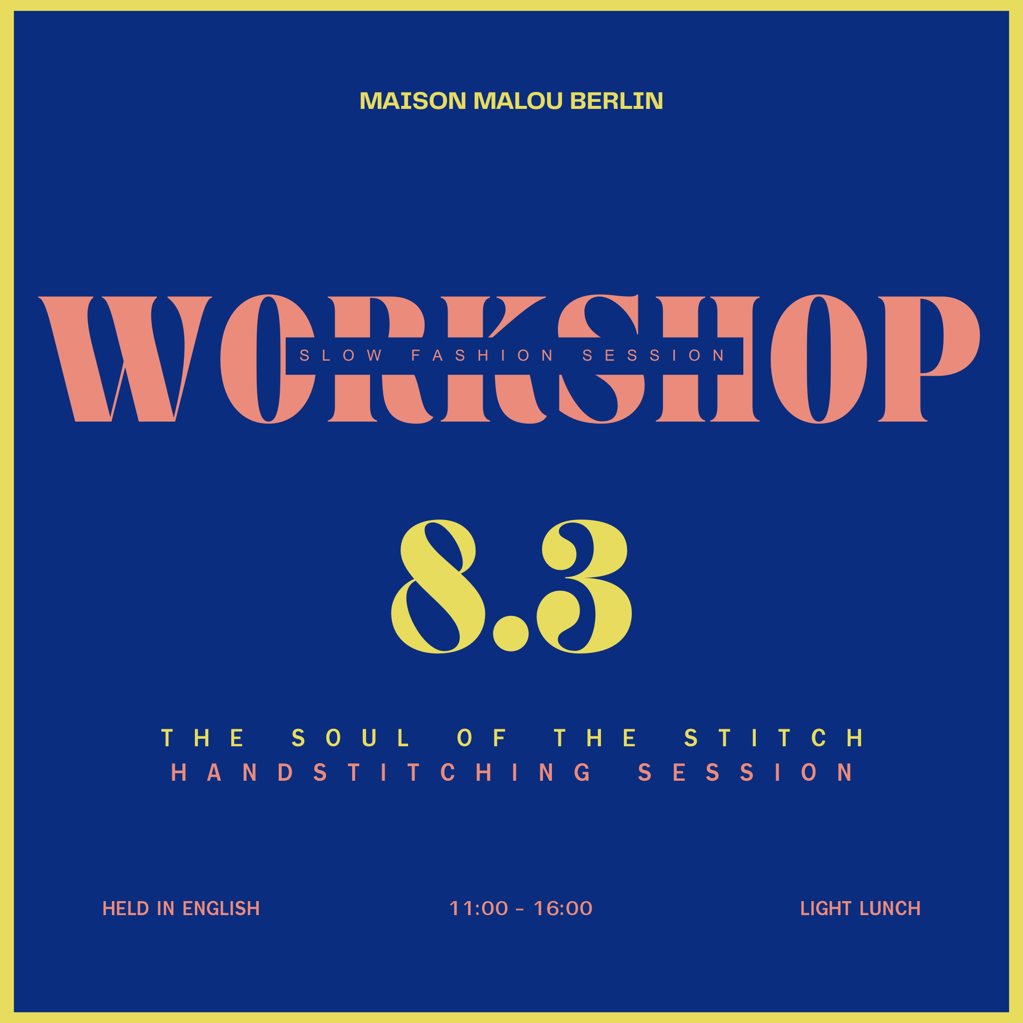 Slow Fashion Session: Handstitching | Sunday Atelier Workshop | March 8th