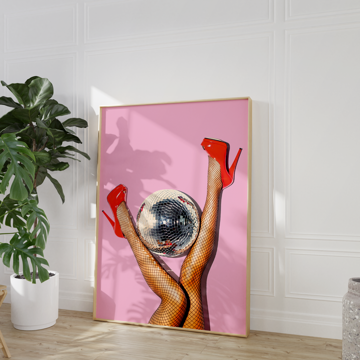 High Heels & Disco Feels Poster Framed